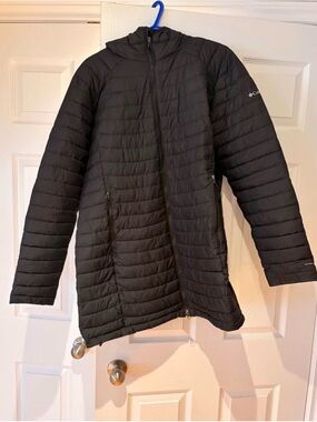 Columbia Black Quilted Hooded Jacket